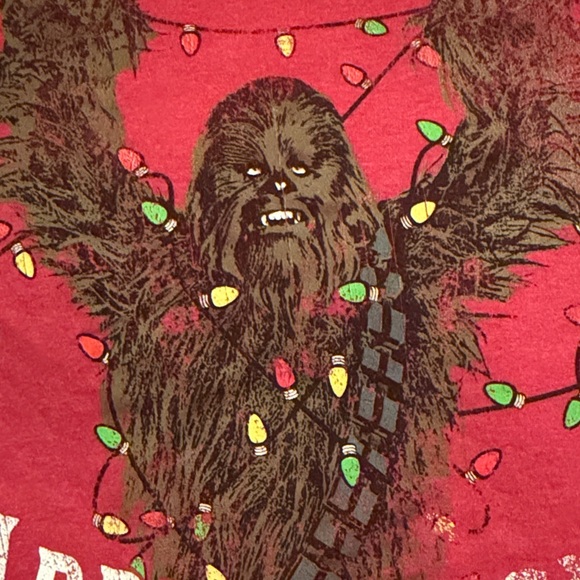 Star Wars Red Chewbacca Holiday Lights Tee - Picture 3 of 4